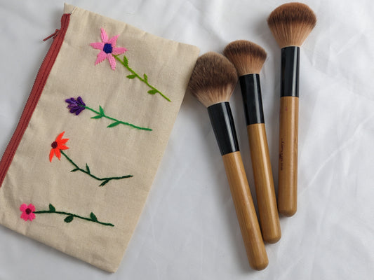 Embroidered Makeup Bag Organizer